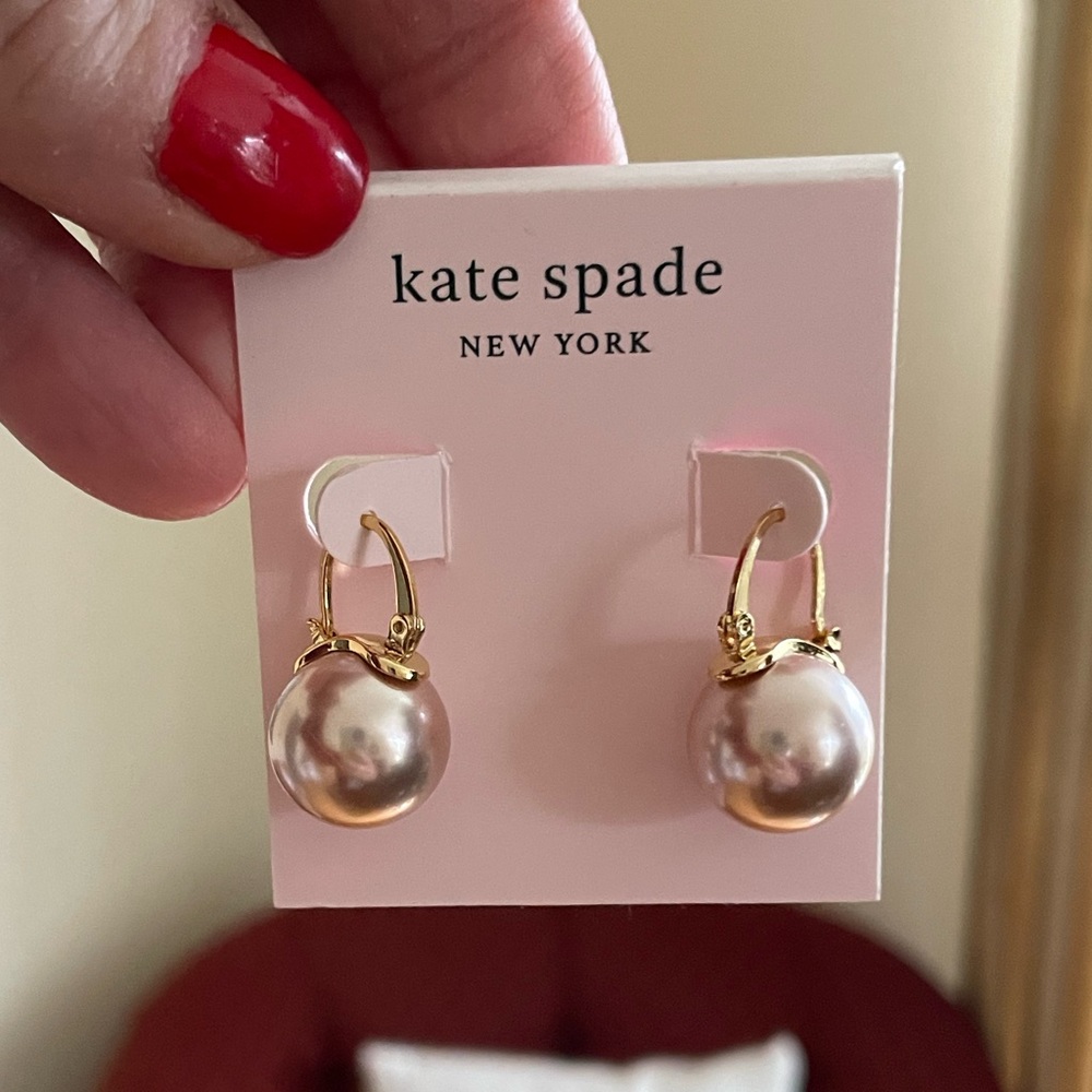 Kate Spade Champagne Pearl Earrings
